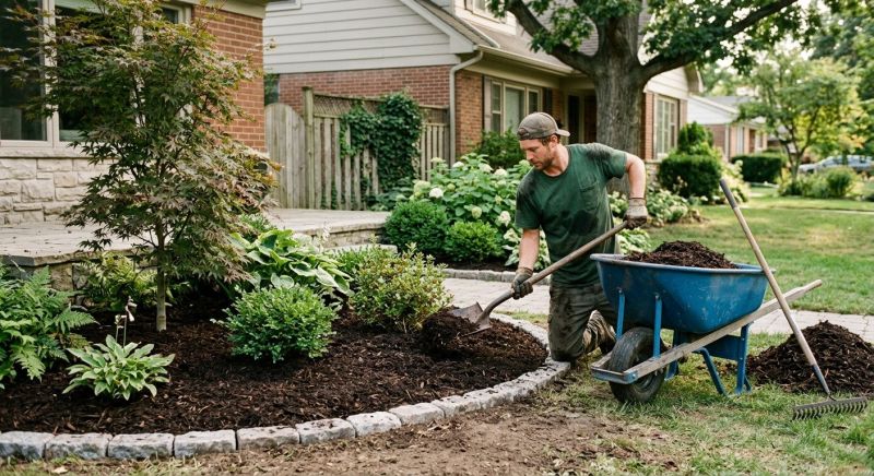 Black Mulch Installation in Ventura County, CA